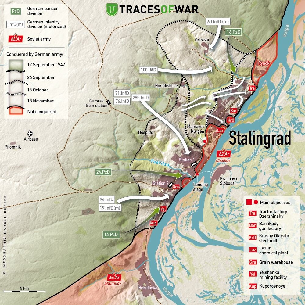 battle of stalingrad ww2 map