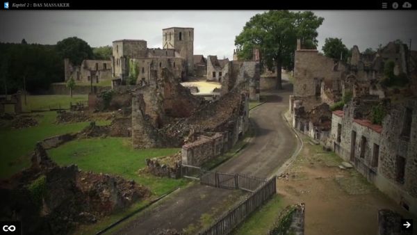 Drone-opnamen van Oradour-sur-Glane