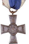 Cross on Silesian Ribbon of Valor and Merit 2nd Class