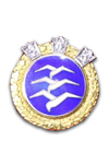 Gliderpilot-Badge, C-Grade Gold with Diamonds