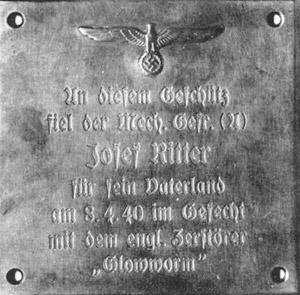 Photo: Plaque about Josef Ritter.